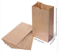 20 x Brown Kraft Block Bottom Paper Bags - Pack Of 20 Heavy Duty Eco Friendly Pack Lunch Bag - For Party, Deli, Gift Bags, 7 Sizes (6x2.5x12" 3.5lb) Sabco