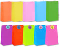 Paper Party Bags, Pack of 20 Colourful Paper Gift Candy Goodie Treat Bags with 20 PCS Stickers for Kids and Adults,Parties, Birthdays,Halloween,Christmas