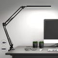 SKYLEO LED Desk Lamp with Clamp - LED Desk Light for Office - 3 Color Modes X 10 Brightness Levels - 1100LM - Memory Function - 12W Study Lamp - Black [Energy Class F]