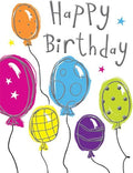 Piccadilly Greetings Mini Card Birthday - 80 x 110 mm, A70124,yellow|grey|pink|black|purple|blue