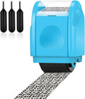 Confidential Roller Stamp,Identity Theft Guard Stamp Wide Rolling Security Stamp,Secure ID Security,Anti and Privacy Safety (Small Size (Blue+3 Refills)