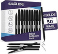 Ballpoint Pens Black Ink 50-Pack – Black Biro Pens Multipack with Medium Point (1.0mm) for Effortless, Smooth Handwriting & Consistent Flow – Black Pens for School, Home, Office Supplies