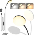 LED Floor Lamp, 10W Reading Standing Lamps with 3 Color Temperature & 5 Brightness Levels, Dimmable Floor Lamp for Living Room, Bedroom, Office [Energy Class A]