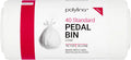 Pedal Bin Liners, 35L, 40-Pack Tie-Top White Bin Bags, Recycled Plastic