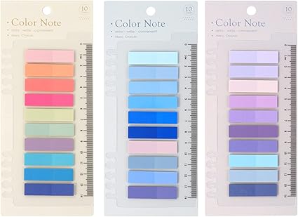 600 Pcs Sticky Notes, Pack of 3 Pads Sticky Tabs, Index Tabs, Book Tabs, Notes Tabs, Annotation Tabs, Colored Page Markers Labels for Reading Notes, Notebook, Books, Classify Files