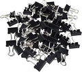 LEZQHB 72pcs Binder Clips, 15mm Black Office Paper Clip, Foldback Clips Clamp Binder Clips for Office Home Supplies