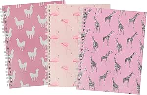 Summit A5 Notebook, Wirebound, Ruled, 160 pages, Animal Print (Pack of 3)