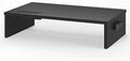 BONTEC Monitor Stand for Desk, Wooden Desk Riser, 420 x 235 x 104 mm, Ergonomic Monitor Riser with Phone Holder, Cable Management, Keyboard Storage, Desktop Organiser, 30 kg Load, Black