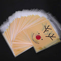 100PCS Christmas Sweet Cookie Bags Reindeer Food Dust Bags, Christmas Cellophane Candy Party Bag, Xmas Self Adhesive Elk Print Food Gift Bag for Xmas Party Supplies Decoration