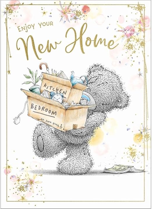 Me to You New Home Card Tatty Teddy Carrying Boxes - Official Collection