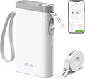 Nelko Label Maker Machine with Tape, P21 Portable Bluetooth Label Printer, Wireless Handheld Sticker Maker Mini Label Makers with Multiple Templates for Organizing Storage Barcode Office Home, White