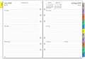 A5 Academic Diary 2026 2027 Refill Week on 2 Pages, Weekly & Monthly Planner with Tabs, Notes, Contact, Timetable, August 2026 to July 2027, 6 Hole Organiser Inserts, Mid Year Calendar 2026/27