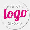 Round Customised Labels | Any Material, Size, Quantity | Upload Your Image or Text | Matt, Gloss, Kraft, Polyester | Logo Stickers Personalised for Party Bags | Business Labels (37mm)