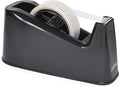 Rapesco 1695 500 Heavy Duty Tape Dispenser with 1 Clear Tape Roll, Black