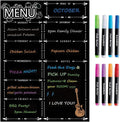 DumanAsen Magnetic Fridge Calendar, Meal Planner, Dry Eraser Weekly Menu Board - 16" x 12" inches - Includes 8 Colourful Pens (Black)