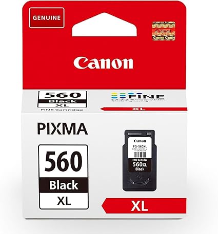 Canon Ink - PG-560XL High Yield Genuine Black Printer Ink Cartridge - Prints Up to 400 A4 Pages (1 x Cartridge)