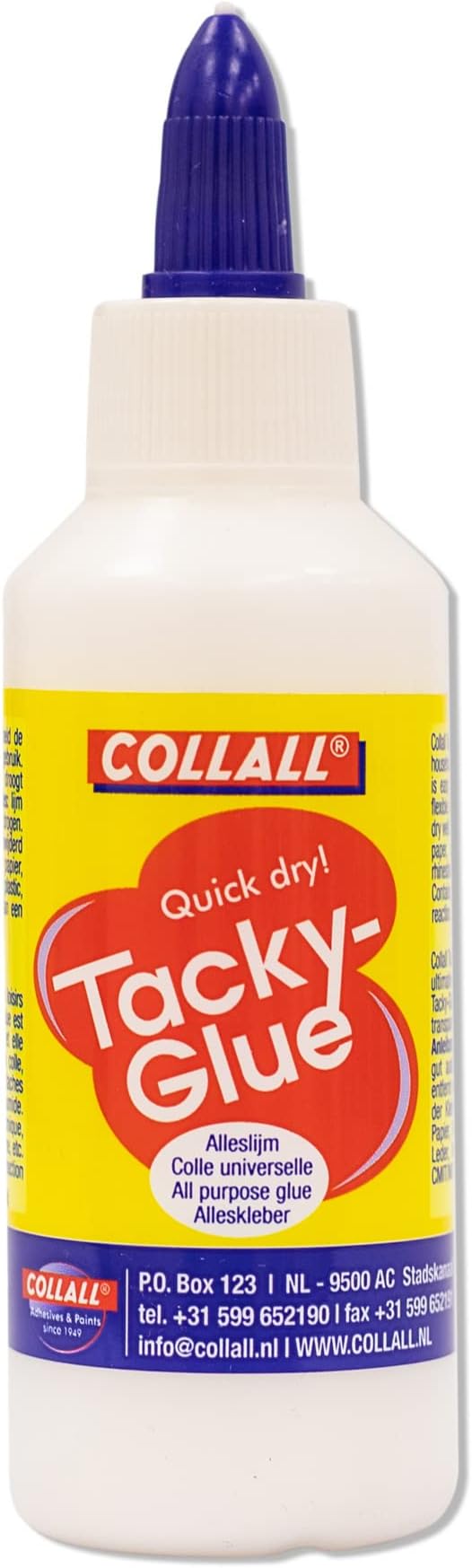 CollAll Tacky Glue - Perfect for Arts, Crafts & DIY - PVA Based, Flexible & Strong Bond - Adults & Kids Use - for Paper, Cardboard, Wood, Ceramics & More (100ml)