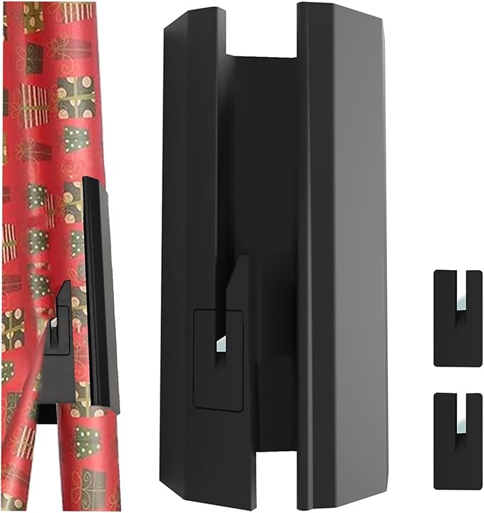 Wrapping Paper Cutter,with Replaceable 2 Blades Christmas Wrap Roll Cutters Tool Little Sliding Tube Gadget Accessories Rolled Cutting Ultra-Sharp Device,for Halloween Birthday Holiday Crafting Gift