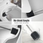Ibergrif M34152 Silicone Toilet Brush & Holder Set