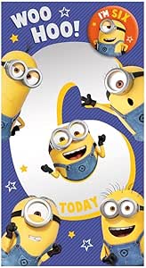 Age 6 Minions Card, Happy 6th Birthday Card Minions, Despicable Me Age 6 Birthday Card, 6th Birthday Card