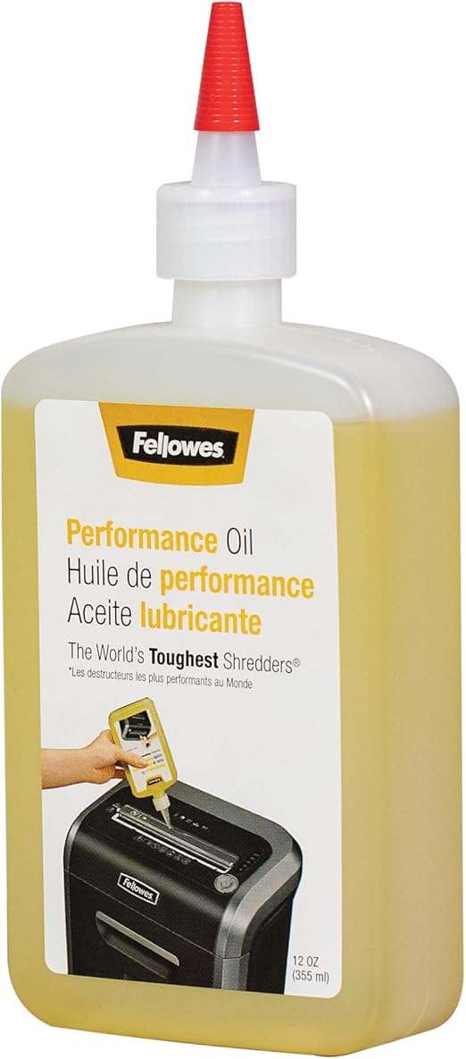 Fellowes Shredder Oil for Micro Cut and Cross Cut Paper Shredders, 355ml - Shredder Oil Lubricant