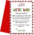Elf Arrival Card for Kids - Funny Elf We're Back Letter - Kids' Christmas Arrival Card with Heartfelt Welcome from Santa's Elves - Perfect for Boys & Girls, Sons, Daughters, Nieces, & Nephews