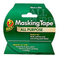 Duck Tape All Purpose Masking Tape 50mm x 50m, indoor painting and decorating for multi surfaces prevent paint bleed
