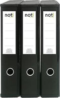 Box File Lock Spring with Ring Pull and Catch, 75mm Spine, Foolscap Black Pack of 3