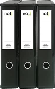 Box File Lock Spring with Ring Pull and Catch, 75mm Spine, Foolscap Black Pack of 3