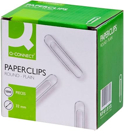 Q-Connect Paperclips Plain 32mm (Pack of 1000)
