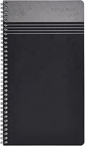 NU Notebooks - Craze Cloud Range - Things to Do Pad - Wirebound Notebook - Stationery Notebooks - Ruled Notepad - Black - 110 Pages, NU003517-FSC-BK, 157 x 282