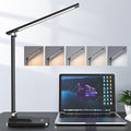One Fire LED Desk Lamp,15 Modes Desk Light,500 Lumen Dimmable Desk Lamps, Adjustable Office Black Desk Lamps for Study Lamp, for Bedside Table [Energy Class F]