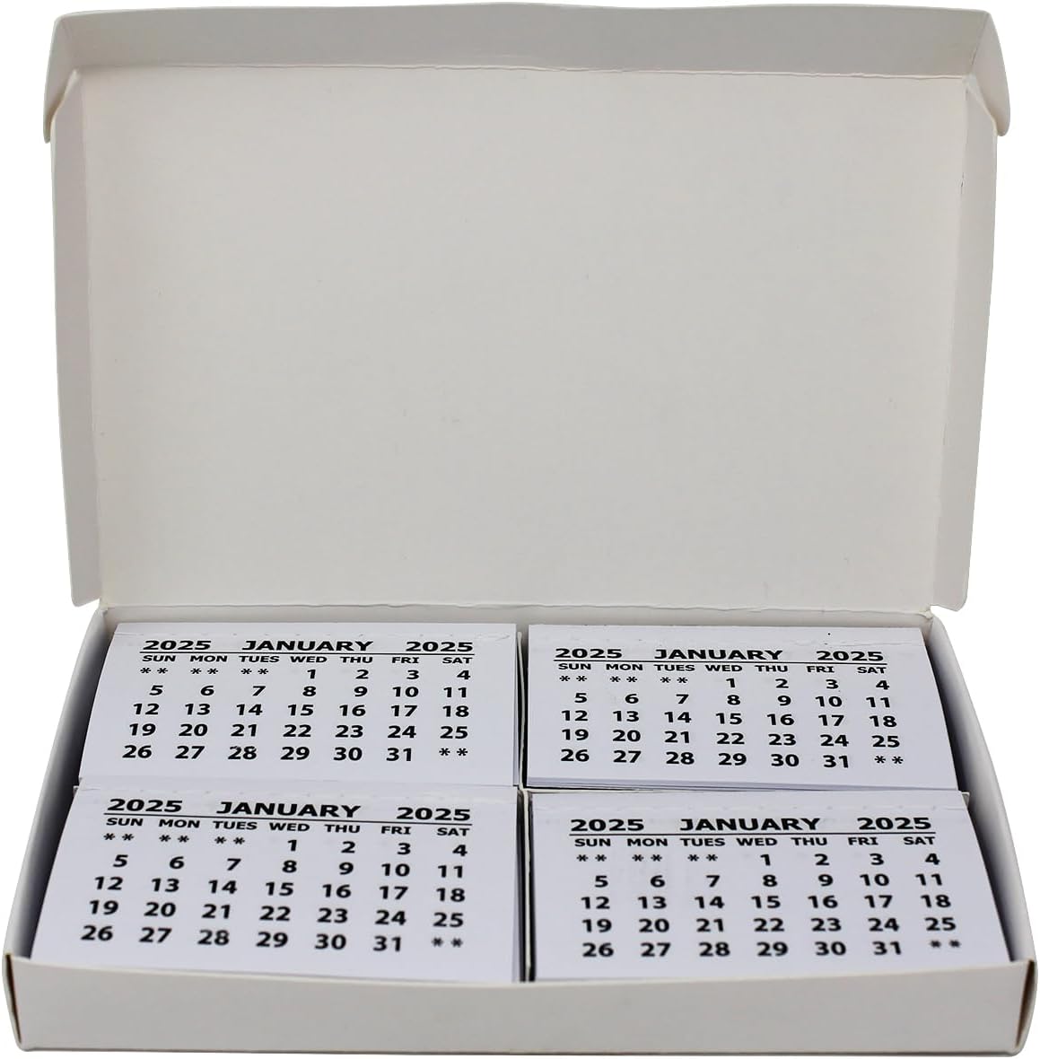 Bright Ideas 2025 Calendar Tabs Insert for Office Planning, School Crafts. Ideal for the Workplace or Classroom Calendar Tear Off – Each Page 1 Month – Pack of 50 mini- Calendar Tabs