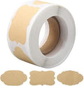 RuiChy 300 Gift Tag Labels - 1.2" x 2" Self-Adhesive Stickers, Kraft, Removable Food Labels for Gifts, Bottles, Glass, Container