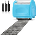 Address Blocker Wide Roller Stamp - Confidential Data Defender With 3-Pack Refills for Anti Theft and Privacy Safety (Blue Stamp + 3 Refills)