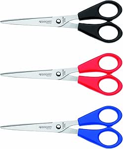 Westcott Buero 6 inch Scissor - Assorted Colours (Set of 3)