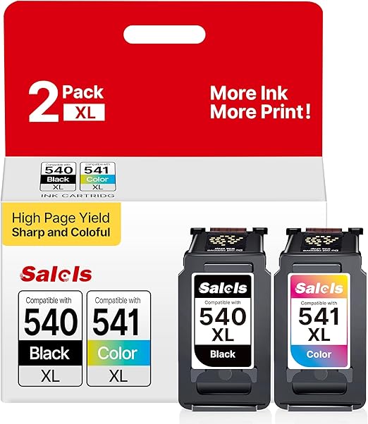 540XL and 541XL Ink Cartridges Replacement for Canon 540 and 541 Ink Cartridges Printer Ink PG540 Black CL541 Colour XL for Canon Pixma TS5150 TS5151 TS5100 MG3600 MG3650S MG3650 MG4250 MX475
