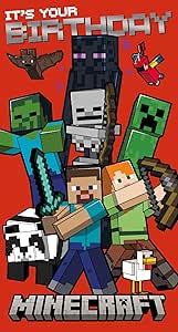 Minecraft Birthday Card, Child Gaming Birthday Card