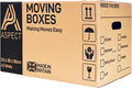 Aspect 10 Strong Large Cardboard Storage for Moving 52cm x 30cm x 30cm House Storage Packing Boxes With Carry Handles Storage Boxes for Packing With Room List Checkboxes - 47 Litres
