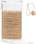 G2PLUS 2MM Jute Twine, 50M Brown Natural Garden String, 2 Ply Natural Jute String for DIY Craft & Gardening