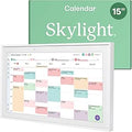 Skylight Calendar: 15 inch Digital Calendar & Chore Chart, Smart Touchscreen Interactive Display for Family Schedules - Wall Mount Included, White