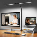 Desk Lamp with Clamp, Super Wide & Bright, 5 Color Modes x 10 Brightness Levels, 960LM, 12W Computer Monitor Table Light, Flexible Dual Head Monitor Light for Office, Study, Crafts & Drawing [Energy Class A]