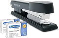 Rapesco 1602 Germ-Savvy Antibacterial Marlin Stapler, 25 Sheet Capacity and 2000 26/6 mm Staples, Black