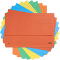 Elba Foolscap Document Wallets, Assorted Colours, A4+, Pack of 10 Folders