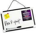 G4GADGET A4 Dry Wipe Magnetic Whiteboard Mini Office Notice Memo White Board and Eraser