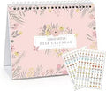 MOKANI Desk Calendar 2026-2027, Small Standing Desktop Calendar (Jan.2026-Jun.2027), Academic Monthly Planner with 234 Stickers and Multi-country Holidays Marked- 20.5 X15cm