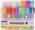 48 Packs Color Gel Ink Pens Set The Best Gel Pens Colouring Books,Drawing,and Writing (12 Metallic + 12 Glitter + 12 Neon + 12 Water Chalk)