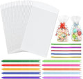 Cellophane Bags,100pcs (6 x 10 Inches) Cellophane Bags with 100pcs Colorful Pull Bows & 100pc Colorful Ties,Flat Bottom Sweets Clear Bags for Present Packaging of Christmas, Halloween, Birthday.
