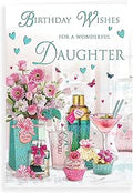Piccadilly Greetings Group Ltd Regal Publishing Traditional Birthday Card Daughter - 9 x 6 inches, Teal