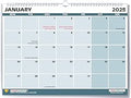 Large Wall Calendar Planner 2025 in Elegant Style by planners4winners UK | Minimalist Design Wall Calendar and Family Planner runs Nov '24 to Dec '25 (14 months) | LARGE SIZE (40x30 cm)